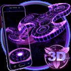 3D Fidget Spinner Neon Hologram Theme